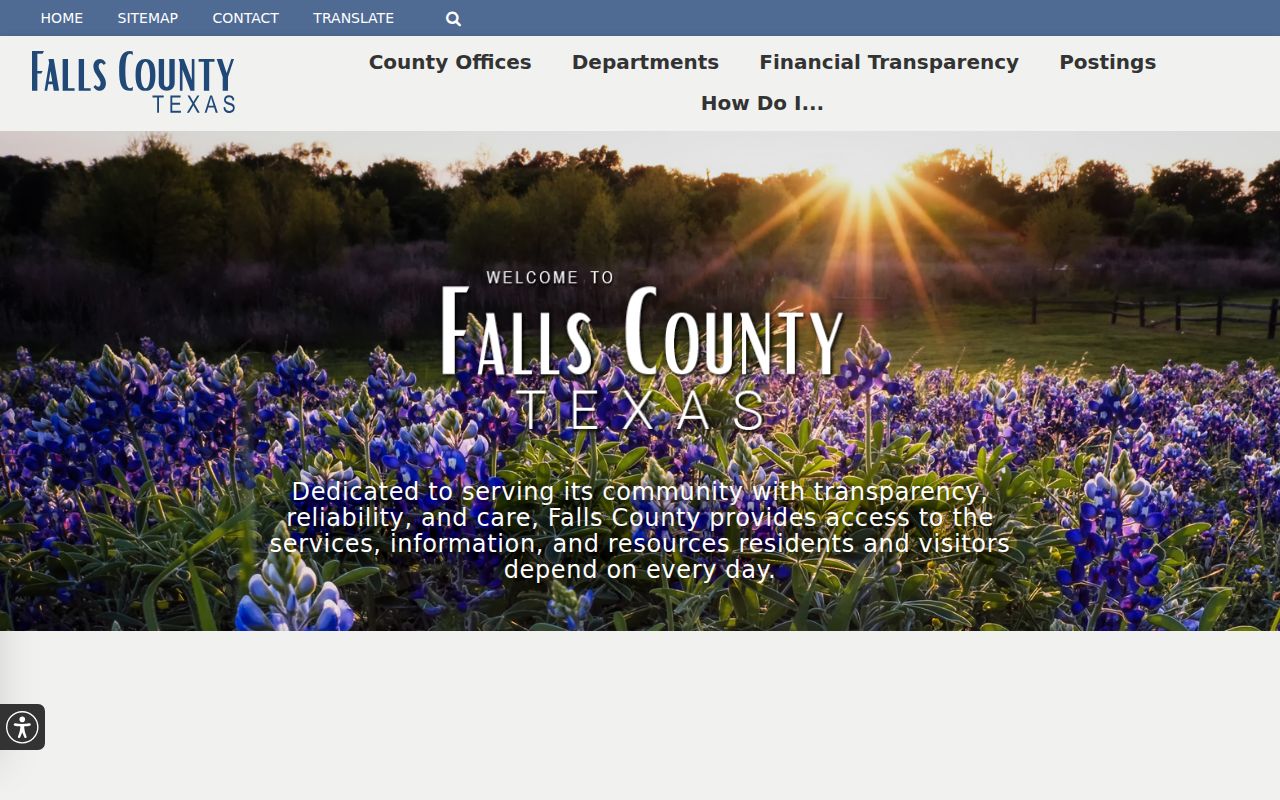 Falls County criminal history courthouse and official county homepage